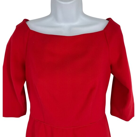 Ann Taylor Factory Elbow-Length Sleeves & Square Neck Sheath Dress Size 0 - Picture 2 of 7